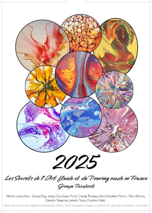 CALENDRIER 2025 - LES SECRETS DE L'ART FLUIDE ET DU POURING MADE IN FRANCE