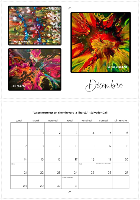 CALENDRIER GROUPE FACEBOOK 2026