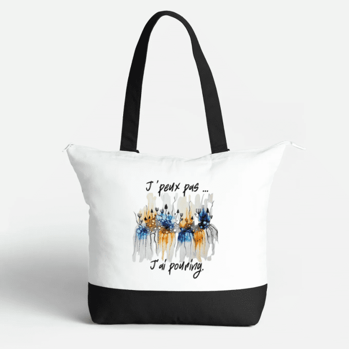 SAC FOURRE-TOUT ZIPPE en coton 