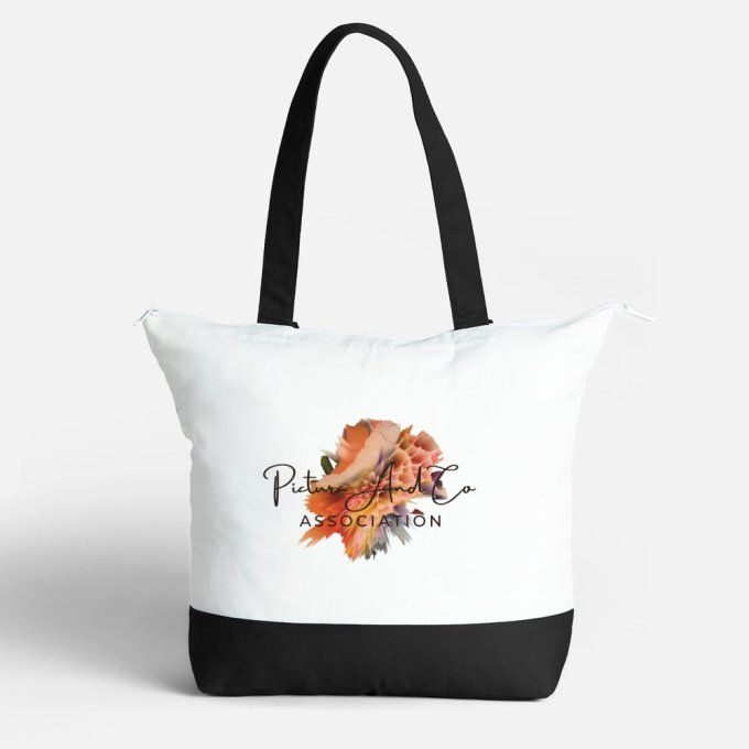 SAC FOURRE-TOUT ZIPPE en coton PICTURA AND CO 